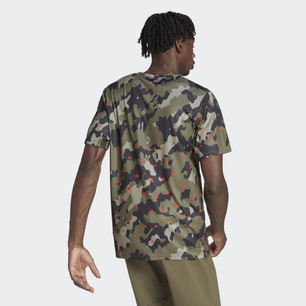 Adidas Olive Train Essentials T-shirt D'entraînement Saisonnier