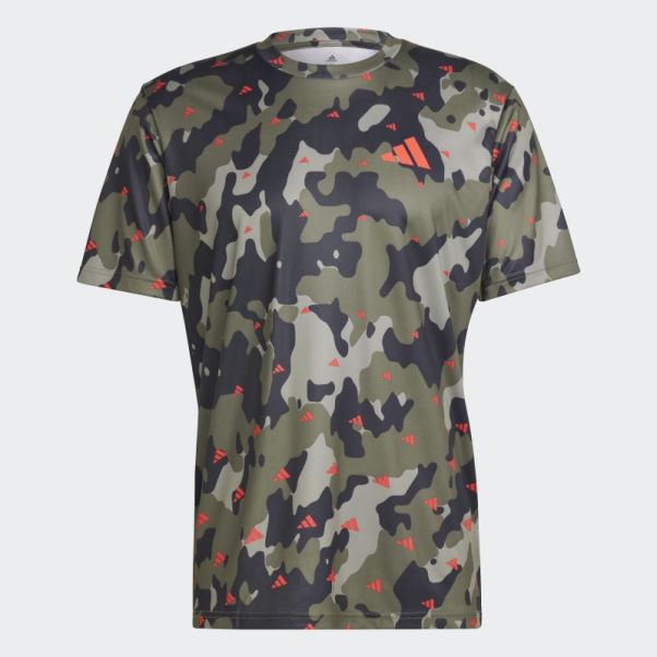 Adidas Olive Train Essentials T-shirt D'entraînement Saisonnier