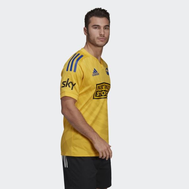 Maillot Domicile Adidas Hurricanes Rugby Replica Or