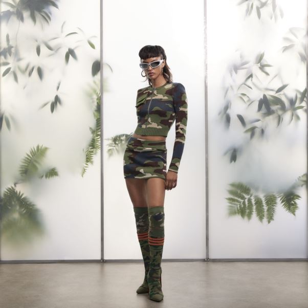 Jupe Côtelée Adidas Aop Camo