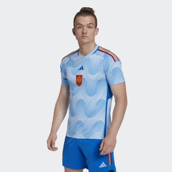Maillot Extérieur Espagne 22 Adidas Glow Bleu