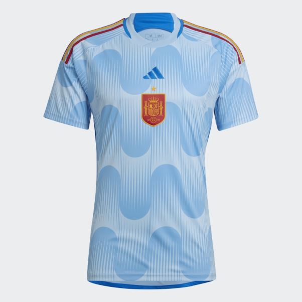 Adidas Maillot Bleu Lueur Espagne 22 Extérieur Mode