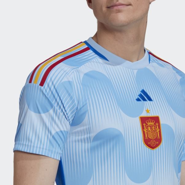 Adidas Maillot Bleu Lueur Espagne 22 Extérieur Mode