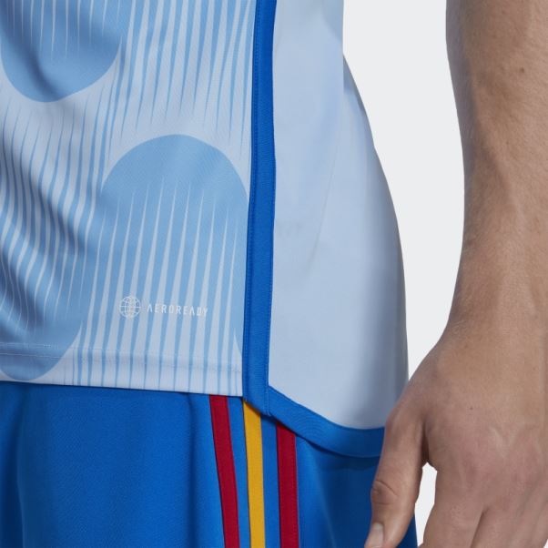 Adidas Maillot Bleu Lueur Espagne 22 Extérieur Mode