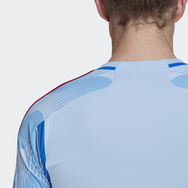 Adidas Maillot Bleu Lueur Espagne 22 Extérieur Mode