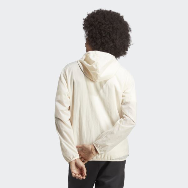 Coupe Vent Trèfle Essentials Adidas Blanc