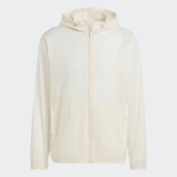 Coupe Vent Trèfle Essentials Adidas Blanc