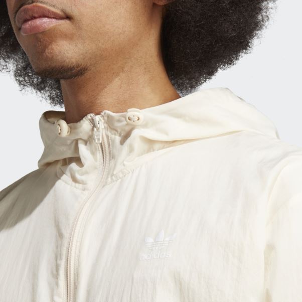 Coupe Vent Trèfle Essentials Adidas Blanc