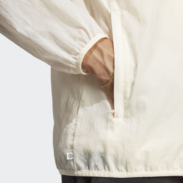 Coupe Vent Trèfle Essentials Adidas Blanc