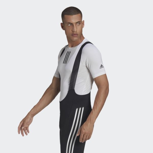Le Sous-vêtement Cycliste Manches Courtes Adidas Blanc