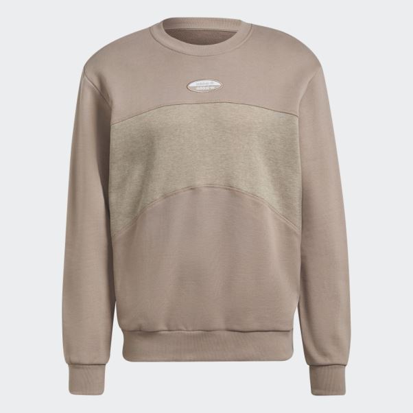 Adidas Craie Marron R.y.v. Sweat Ras Du Cou Basique