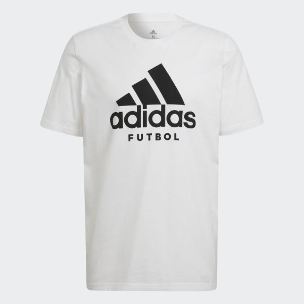 Tee Shirt Futbol Logo Blanc Adidas