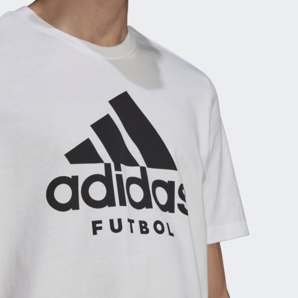 Tee Shirt Futbol Logo Blanc Adidas