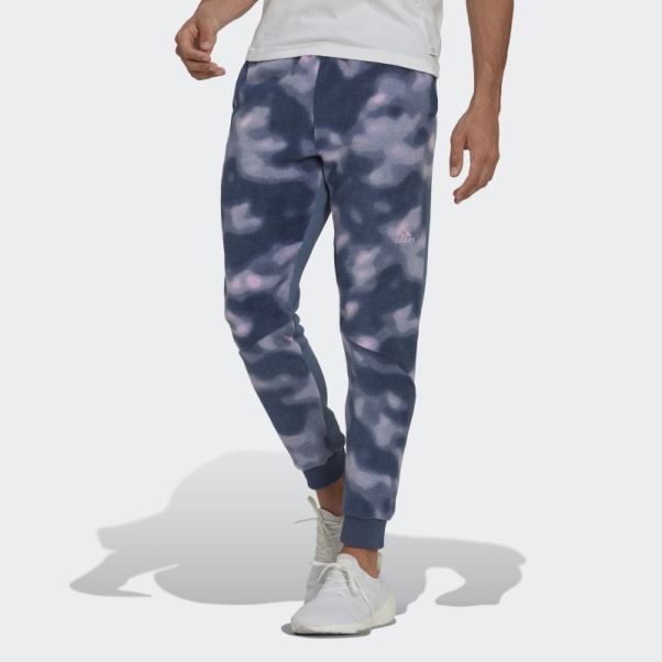Pantalon Polaire Imprimé Nature Acier Adidas