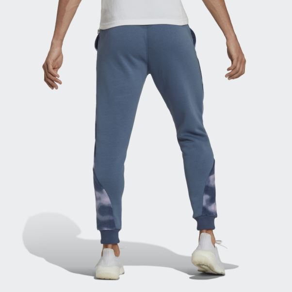 Pantalon Polaire Imprimé Nature Acier Adidas