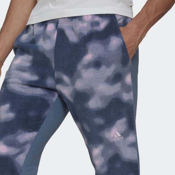 Pantalon Polaire Imprimé Nature Acier Adidas