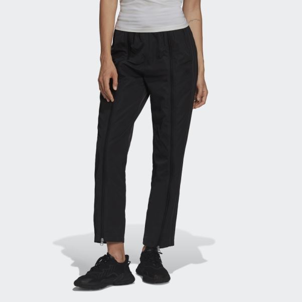 Pantalon Adicolor Zip Ourlet Ouvert Noir Adidas