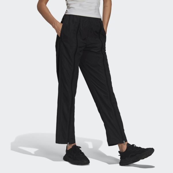 Pantalon Adicolor Zip Ourlet Ouvert Noir Adidas