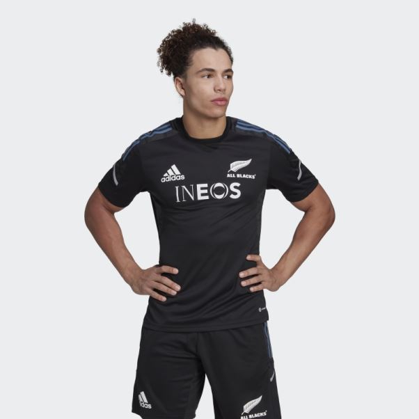 T-shirt Adidas All Blacks Rugby Performance Noir