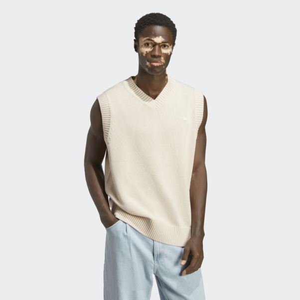 Gilet En Tricot Premium Essentials Blanc Adidas