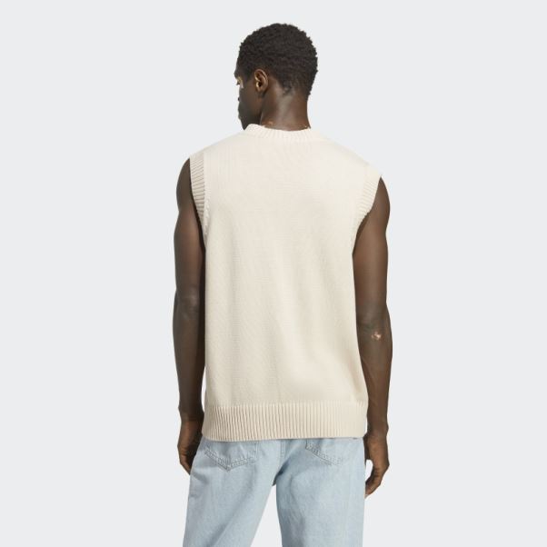 Gilet En Tricot Premium Essentials Blanc Adidas