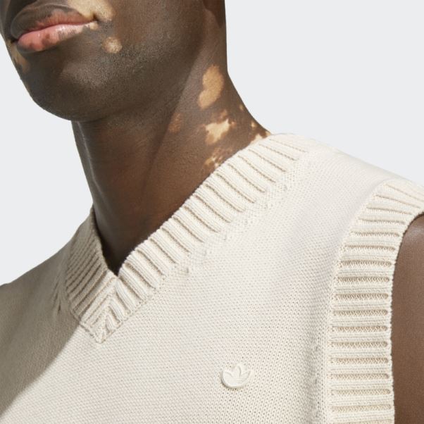 Gilet En Tricot Premium Essentials Blanc Adidas
