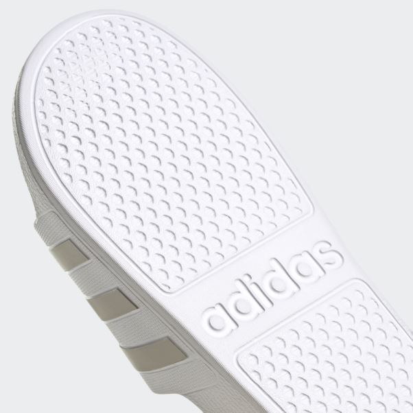 Adidas Adilette Aqua Slides Platine Métallique