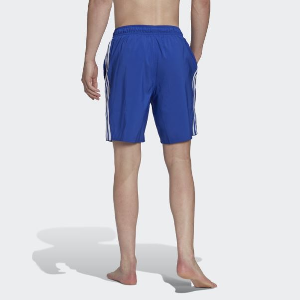 Short De Bain Clx 3 Bandes Bleu Adidas