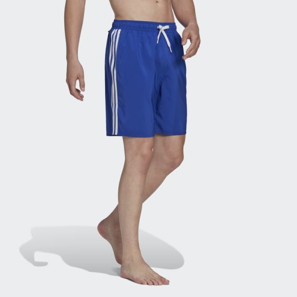 Short De Bain Clx 3 Bandes Bleu Adidas