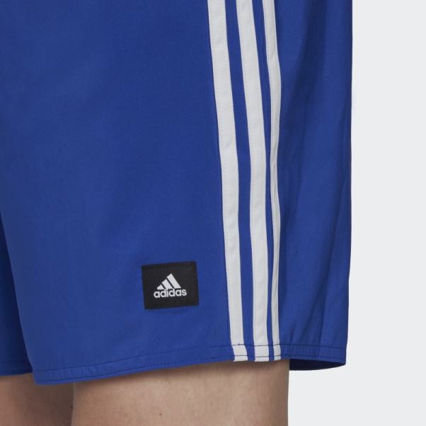 Short De Bain Clx 3 Bandes Bleu Adidas