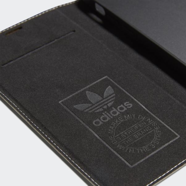 étui Adidas Ou Livret Blanc Pu Pour Iphone 12 / 12 Pro Chaud