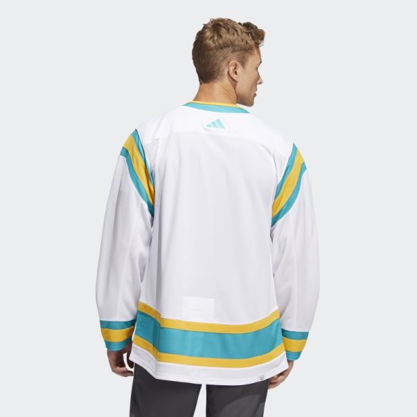 Adidas Maillot Requins Blancs Authentique Reverse Wordmark Rétro