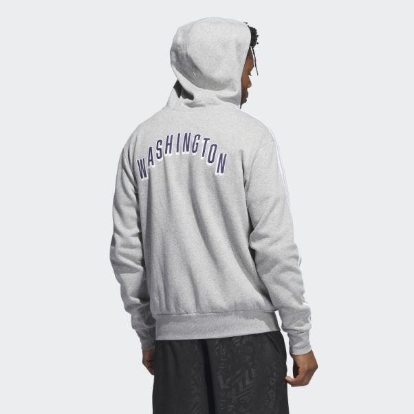 Sweat à Capuche Gris Huskies Adidas