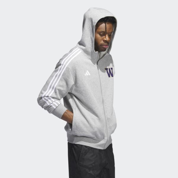 Sweat à Capuche Gris Huskies Adidas