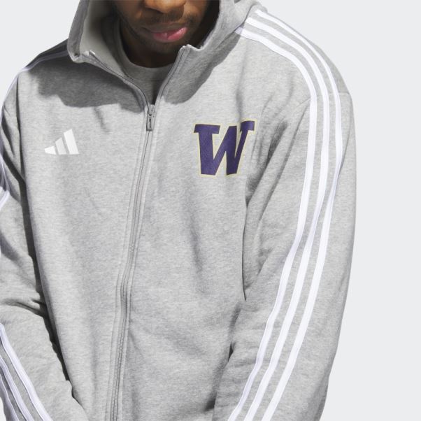 Sweat à Capuche Gris Huskies Adidas