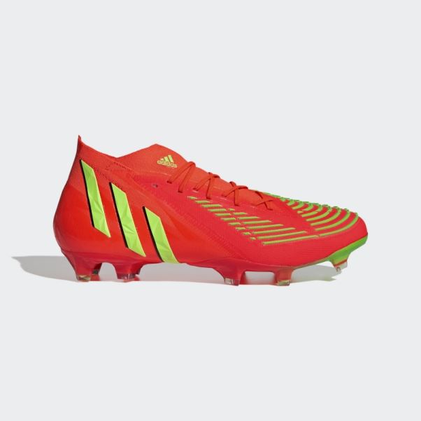 Prédateur Edge.1 Crampons De Football Pour Terrain Ferme Rouge Adidas