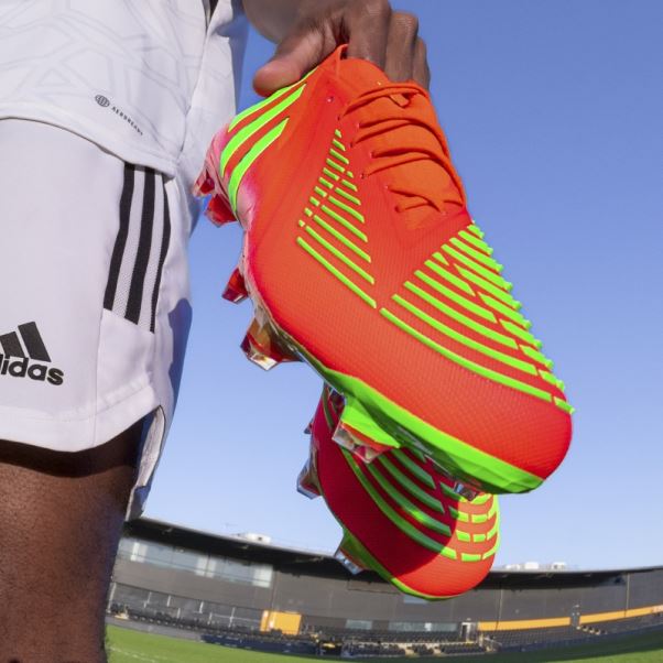 Prédateur Edge.1 Crampons De Football Pour Terrain Ferme Rouge Adidas