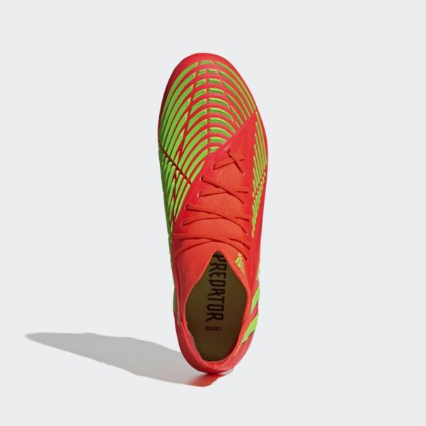 Prédateur Edge.1 Crampons De Football Pour Terrain Ferme Rouge Adidas