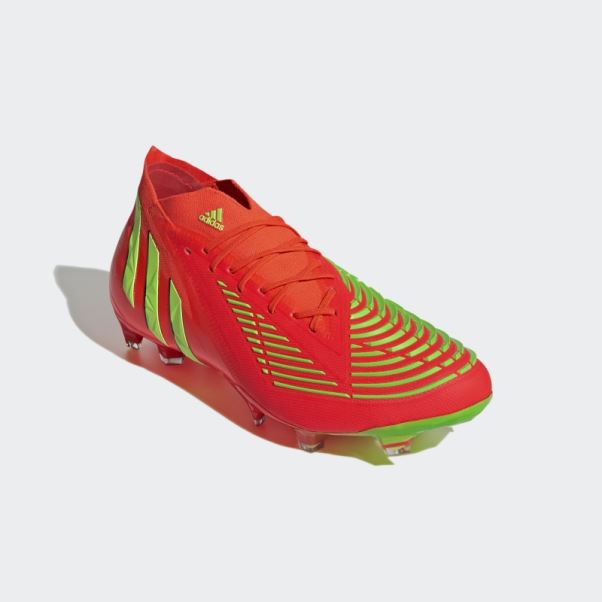 Prédateur Edge.1 Crampons De Football Pour Terrain Ferme Rouge Adidas