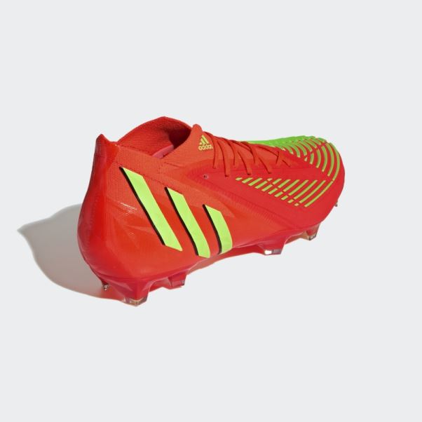 Prédateur Edge.1 Crampons De Football Pour Terrain Ferme Rouge Adidas