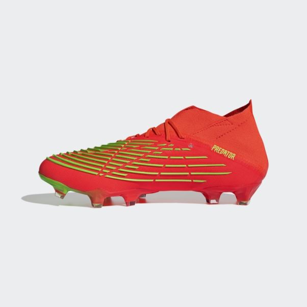 Prédateur Edge.1 Crampons De Football Pour Terrain Ferme Rouge Adidas