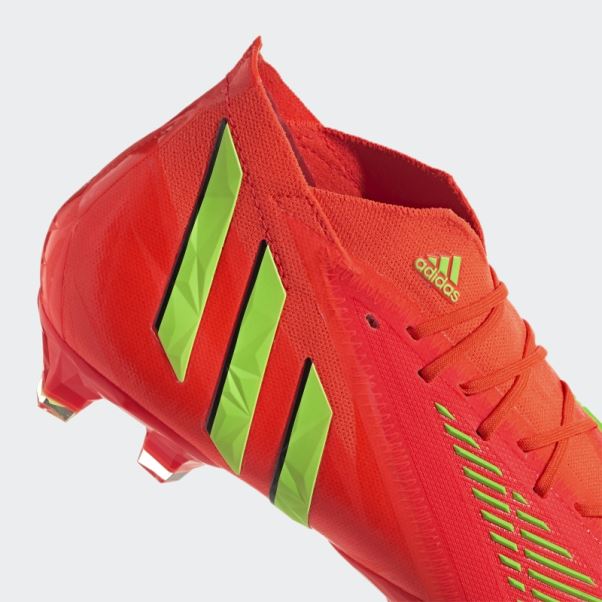 Prédateur Edge.1 Crampons De Football Pour Terrain Ferme Rouge Adidas