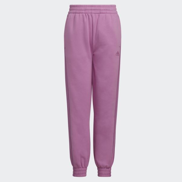 Pantalon De Jogging En Molleton Coupe Classique à 3 Bandes Adidas Lilas