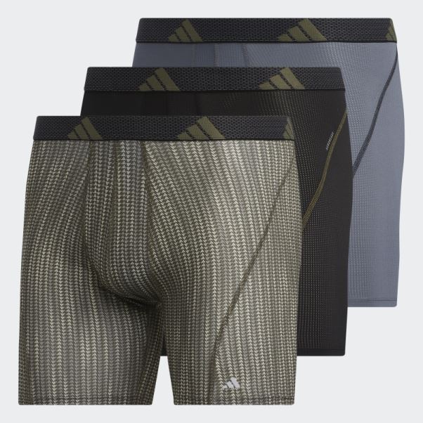 Boxer Graphique Performance Mesh 3 Paires Adidas Strong Olive