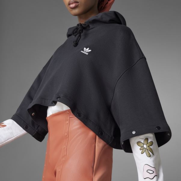 Sweat à Capuche Adidas Toujours Original Bouton Pression Noir