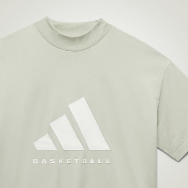 Tee Shirt Adidas Basket Vert