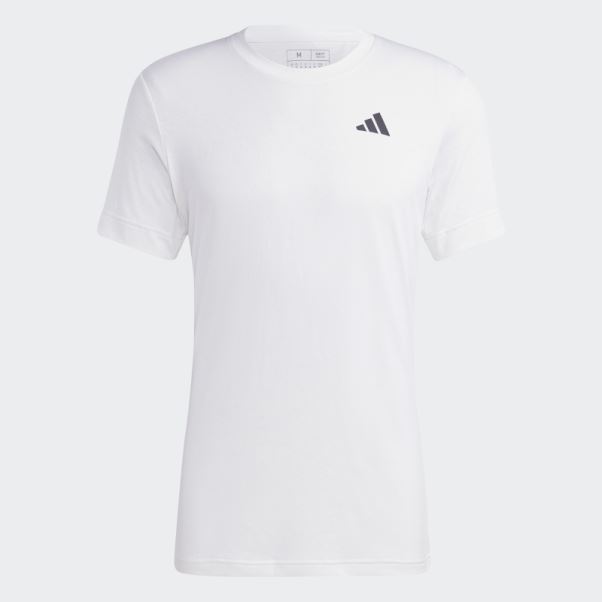 T-shirt Tennis Freelift Blanc Adidas Chaud