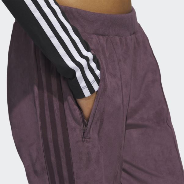 Pantalon De Survêtement En Suède Adicolor Classics Bordeaux Adidas