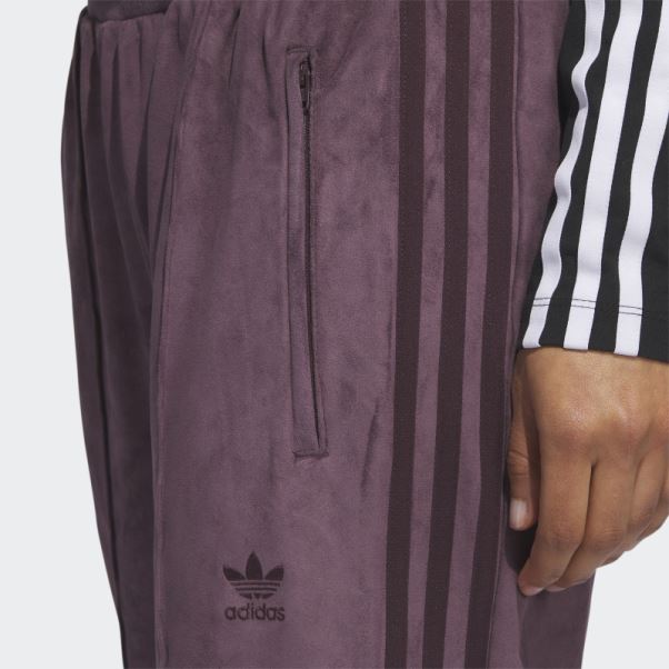 Pantalon De Survêtement En Suède Adicolor Classics Bordeaux Adidas