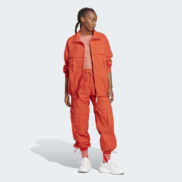 Adidas By Stella Mccartney Truecasuals Veste De Survêtement Tissée Solide Cayenne Brûlé Chaud